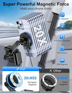 Tesla Car Mount Charger, [Heat Restriction] [LED RGB HandsFree] Wireless Car Phone Holder Charger, Magnetic Phone Holders for Your Car for Tesla Model Y/3/S/X Screen for 17/16/15/14/13/12 Series