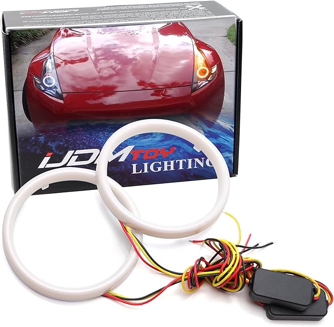 iJDMTOY 110mm White/Amber Switchback LED Halo Ring Retrofit Lighting Kit