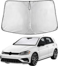 EcoNour Windshield Sunshade Compatible for Volkswagen VW Golf MK7 2013-2016 2017 2018, Sun Visor for Front Windshield & Window Sun Shade Cover, UV Heat Blocker & Protector, Car Accessories