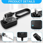 AC to DC Converter 2A 24W Car Cigarette Lighter Socket Adapter Power Cable 110-240V to 12V AC/DC for Automobile Home Use Car to Wall Plug（Under 24W only） (Pack of 1)