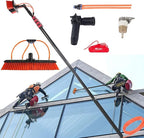 Water Fed Pole Kit - Telescopic Window Cleaning Brush Set for Outdoor Use Ideal for Washing Windows Solar Panels and Vehicle Detailing Extendable Reach for Effortless Cleaning