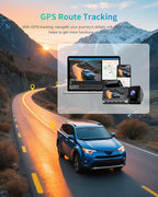 Dash Cam Front and Rear, 4K/2.5k Full HD 3 Channel Dash Camera for Car, Included 32G Card Dashcam, Built-in WiFi GPS, App Control, 3.18’ IPS Screen, Night Vision, Wide Angle, WDR, 24H Parking Mode