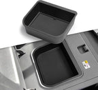 smabee 3PCS Fit for 2024 2025 2026 Lexus GX 550 GX550 Center Console Cool Box Organizer + Wireless Charging Protective Mat + Cup Holder Insert Accessories Black