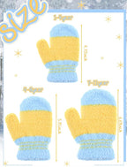 SATINIOR 3 Pairs Toddler Mittens Kids Winter Warm Gloves Baby Soft Stretch Mittens for Boys Girls Children