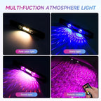 Car Led Lights Interior Wireless with Remote RGB Sound Control, USB Charge & Atmosphere Lights, Ambient Neon Accent Starry Lighting Kits, Wireless Interior Car Lights (2)