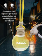 Ikeda Car Air Freshener: Hanging Car Smell Air Freshener | 10ml Hanging Car Perfume | Long Lasting Fragrance | Strong Scents Diffuser for Auto Home (Pineapple)