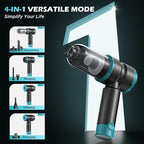 Handheld Car Vacuum Cleaner, 4-in-1 Cordless Rechargeable Mini Vacuum with Air Duster – Quickly Clean Crumbs, Pet Hair & Crevices in Car, Office, Home. Ideal for Commuters & Office Workers (Gold)