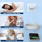 for iPhone 17 16 Charger Fast Charging,20W iPhone 17 Charger USB C Chargers USBC to USBC Cable for iPhone 17/17 Air/17 Pro/17 Pro Max/16/16e/16 Pro/16 Pro Max/15/15 Plus/15 Pro/15 Pro Max/iPad/AirPods