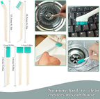 Small Household Cleaning Brushes by ELEMGULY,9 Pcs Crevice Brush for Hole, Gap, Corner, Space, Micro Crevice Scrub Cleaner Tool for Bottle, Keyboard, Window, Door Track