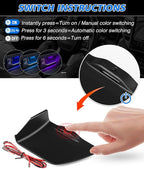 Powerty Adjustable 8 Colors LED Lights for 2022 2023 2024 Toyota Tundra Inner Door Handle Bowl Mood Lighting Decorative Interior Lamp (4PCS)