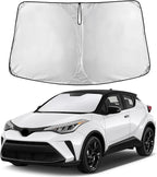 EcoNour Windshield Sunshade Compatible for Toyota CHR 2018-2021 2022 2023, Sun Visor for Front Windshield & Window Sun Shade Cover, UV Heat Blocker & Protector, Car Accessories