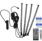 MAGICLULU LED Car Interior Light Strip Kit 72 LED Remote Control Ambient Lighting for Cars Adjustable Color Easy to Install Decorative Trim Lights