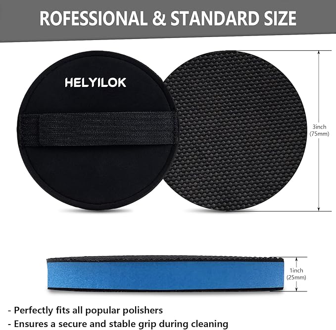 3" Clay Bar Pad | Synthetic Clay Disc Kit with Hand-Strap Applicator | Fine Grade Magic Clay Scrubber Pad for Car Detailing, Cleaning, Polishing, Paint Correction, and Deep Gloss Finish