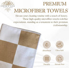 Microfiber Cleaning Cloths 13x13 – Lint-Free, Streak-Free Reusable Towels for Kitchen, Glass, Bathroom & Car | Cloak & Sage
