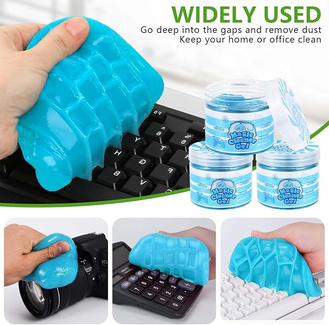 SenseYo 2 Pack Car Cleaning Gel Putty Slime, Car Interior Cleaner Detailing Tools for Notebook Keyboard Camera