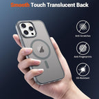 SUPFINE Magnetic for iPhone 14 Pro Max Case (Compatible with MagSafe) (Military Grade Drop Protection) Slim Translucent Matte Shockproof with Anti-Fingerprint Phone Case,Gray