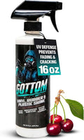 Gottom Vinyl, Rubber & Plastic Shine - 16oz, Cherry Vanilla Scent - VRP Gloss Dressing for Plastic, Car Interior & Tire Dressing, UV Protection, Plastic Restorer, Long-Lasting Gloss Finish