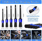 30Pcs Car Detailing Brush Set, Car Detailing Kit, Car Cleaning Kit, Car Windshield Cleaning Tool, Professional Car Care kit - Car Wash Brush kit for Interior Exterior Wheels(Blue)