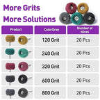 100 PCS Abrasive Buffing Wheels for Dremel, Thickened Polishing Kit 1/8 Inch Shank for Rotary Tool Accessories, Polishing Wheel Set for Metal Rust Wood Glass Watch Brass