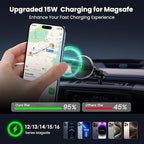Kaishengyuan Magnetic Phone Mount with Wireless Charging for Ram Truck 2013-2018, Dash Mount Cell Phone Holder Compatible with RAM 1500/2500/3500 & 2019+ Classic 360° Rotation Smartphone Cradles