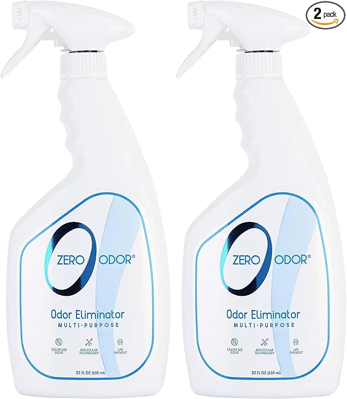 Zero Odor - Multi-Purpose Strong Odor Eliminator for Home, Office, Car, Bathroom, Hotel, Room Deodorizer, and Odor Neutralizer, 22Oz (Pack of 2)