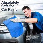 ARTIPOLY Premium Shammy Cloth for Car Drying (34”x25”)-Super Absorbent Chamois Towel for Car-Reusable Shammy Towel for Car, Bathroom,Pets, Dust Remove, No Spots/Streak/Scratch, Blue