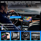 Wireless Carplay Retrofit Kit Decoder Module for Mercedes Benz NTG5.0 B C GLC CLA GLA Class W205 2015-2018 Year, Support Wireless Android Auto, Reverse Camera, Original Car OEM Control