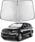 EcoNour Windshield Sunshade Compatible for Audi Q7 2007-2013 2014 2015, Sun Visor for Front Windshield & Window Sun Shade Cover, UV Heat Blocker & Protector, Car Accessories