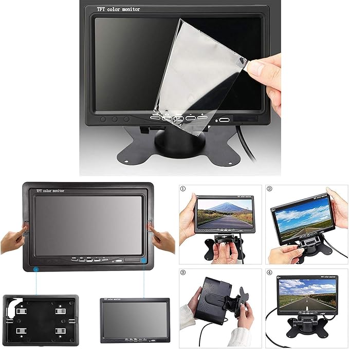 7 Inch LED Backlight TFT LCD Monitor for Car Rearview Cameras, Car DVD, Serveillance Camera, STB, Satellite Receiver and Other Video Equipment