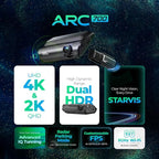 THINKWARE ARC 700 4K Dash Cam Front and Rear, No Memory Card, 4K+2K Dual Camera, Sony STARVIS Sensor, HDR, Super Night Vision 3.0, 5GHz Wi-Fi, GPS, Parking Mode, Speed and Red Light Alerts