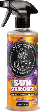 Salty Captain Sun Stroke Marine Vinyl Protectant Spray - (BlackBerry Scent) Boat, Car & Jetski Vinyl UV Protection Spray | Sun Guard, Saltwater & Moisture Protector for Vinyl Boat Seats & Jet Skis