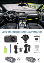 Milerong Dash Cam Front and Rear with Night Vision, Mini 1080P FHD Dash Camera for Cars, G-Sensor, Loop Recording, Parking Monitor, Motion Detection,WDR