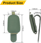 Yuoyar Sunglass Holder for Car, Magnetic Leather Sunglasses Holder and Ticket Card Clip, Car Visor Accessories, 2 Packs (Green)