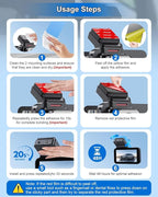Adhesive Sticky Pads for Dash Cam Mount - 4PCS Heavy Duty Double Sided Tape Replacement for Dashcam & Car Camera Suction Cup, Heat Resistant Sticker Glue Mounting on Windshield/Windscreen/Window Glass