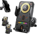 2026 New Cool Car Wireless Fast Charging Holder, Motorized 90° Rotating Phone Mount Charger with Auto-Clamping, 15W Wireless Car Charger for Smartphones, Smart Sensor Air Vent Accessories