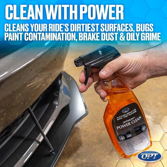 Optimum Power Clean - All Purpose Car Cleaner - Exterior and Interior, Bug and Tar Remover, Great for Boat, Motorcycle, RV, and Car Detailing (1 Gallon)