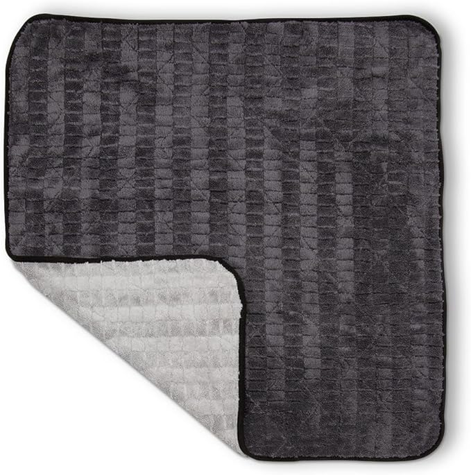 Stoner Car Care 95142 Extra Large Premium Microfiber Blend Car Drying Towel Highly Absorbant Lint Free Double Layer and Tagless, Gray, 900 GSM, 30x36