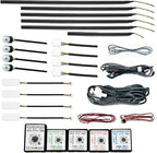Car Interior LED Light Kit with App Control, RGB Multicolor Ambient Lighting Strip, Smart Music Sync Neon Accent Lights for Vehicle Interior
