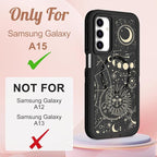 for Samsung Galaxy A15 5G Phone Case - Compatible with MagSafe Women Girls Cute Magnetic Protective Cover Girly Sun Moon Aesthetic Design Heavy Duty Shockproof for Samsung A15 5G Case 6.5"