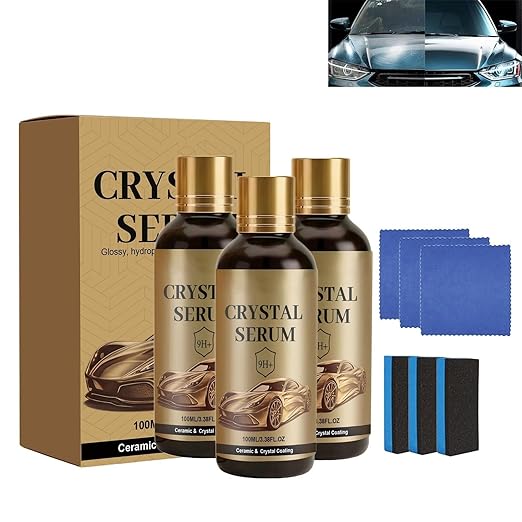 Ceramic Coating Spray for Cars, 9H Graphene Auto Paint Protection Liquid, High Gloss Hydrophobic Finish, Easy Apply Detailing Coating for Exterior Surfaces