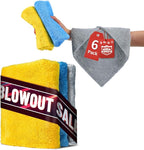 Microfiber Towel for Car Cleaning,Cleaning Supplies Upgraded 450gsm Ultra-Thick,Washcloths Detailing,Exterior Interior Microfiber Rags 16in x 16in(6-Pack)