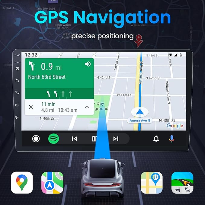 8Core+64G ROM Car Radio for Dodge Ram 1500 2500 3500 2009-2012: Android 13 Car Stereo for Ram 1500 Radio Upgrade with Wireless CarPlay Android Auto FM AM Audio HiFi DSP Bluetooth 5GWiFi