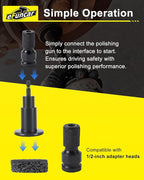Brake Rotor Resurfacing Tool Kit, Wheel Hub Rust Removal Tool for Cars & Trucks, Wheel Stud Cleaner Fits 1/2" Impact Wrenches & Drills with 5 Abrasive Pads