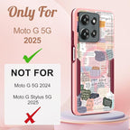 for Moto G 2025 Case Women - Compatible with MagSafe Cute Girls Magnetic Protective Phone Cover Girly Kawaii Unique Pretty Heavy Duty Shockproof Design for Motorola Moto G 5G 2025 Cases