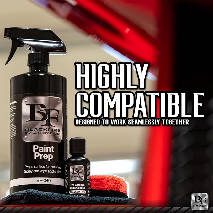 Blackfire Pro Ceramic Paint Coating Black Edition | 9H Formula for Maximum Durability | 5 Years Protection, Water Sheeting & Brilliant Shine | Safe on Vinyl Wraps & PPFs | BF-190 | 50 ml