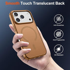SUPFINE Magnetic for iPhone 17 Pro Case (Compatible with MagSafe)(Military Grade Drop Protection) Translucent Matte Shockproof with Anti-Fingerprint Phone Cover,Brown