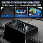 Autorder Center Console Dash Organizer for 2021-2024 GMC Yukon/Chevy Suburban/Tahoe Accessories Dashboard Insert Tray with Cellphone Holder Storage Box with Anti-Slip Mat (Not for Denali)