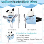 Tallew Car Air Freshener Cute Dog Car Vent Clip Diffuser with Rotating Propeller Outlet Vent 2.5" x 2.4" x 2.1" Easy to Install Included 2 Scents Aroma Tablets Aromatherapy Ornament Auto Accessories