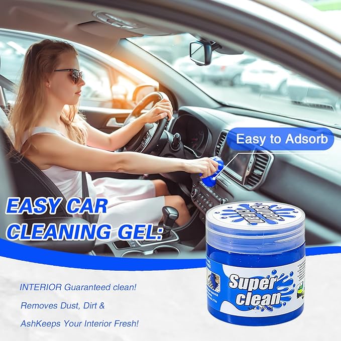 Car Cleaning Gel 4-Pack (5.6oz/pcs) – Universal Car Cleaning Putty, Auto Interior Cleaner Slime & Dust Remover, Car Cleaning Kit for Vents, Dashboards & Keyboards, Car Putty for Cleaning Accessories