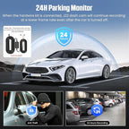 Dash Cam Front and Rear, 4K+1080P Dash Camera with 1.97" Display - Dashcam with 5GHz Wi-Fi APP Control 64GB Card 24H Parking Mode Night Vision Loop Recording WDR 170° Wide Angle G-Sensor Max 256GB